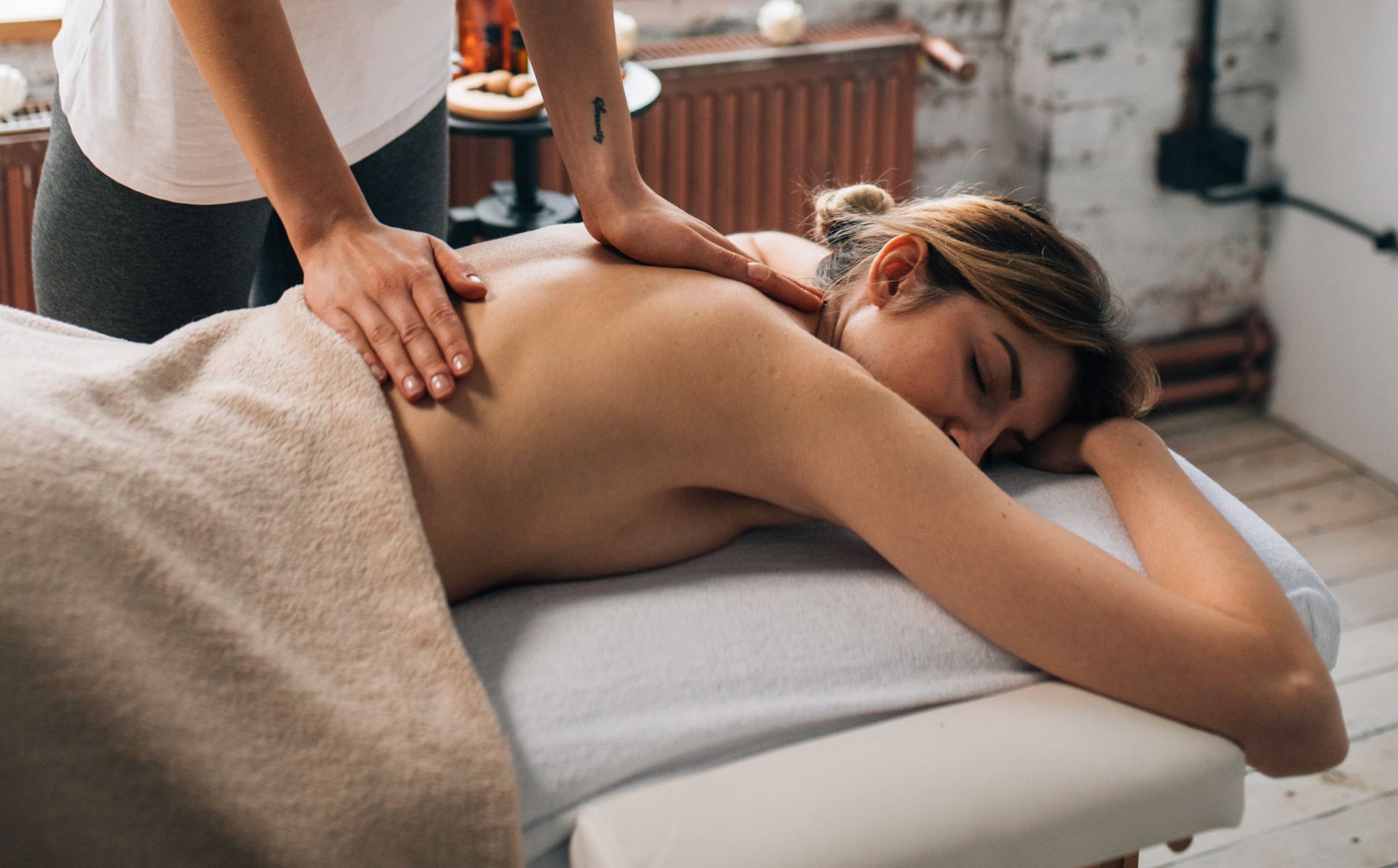 A Woman having a Massage